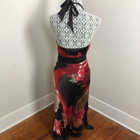 Cache 100% Silk Floral Backless Dress - Picture 4 of 7